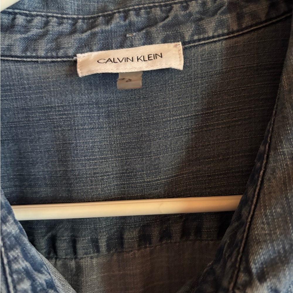 Calvin Klein Indigo Denim Shirt - Picture 2 of 6